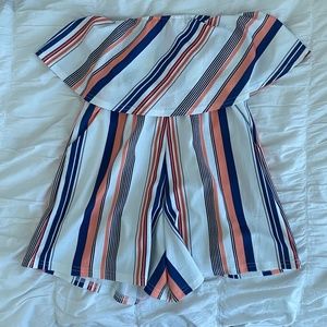 Shein, XS, blue/orange/white